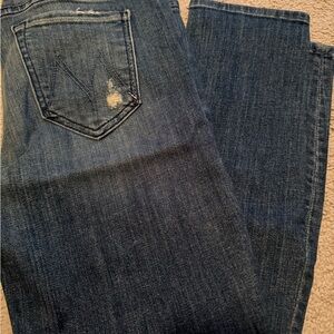 MOTHER Dark Blue Straight Leg Jeans